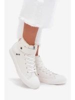Zateplené Kožené Tenisky BIG STAR V274541FW Bílé Zateplené Kožené Tenisky BIG STAR V274541FW Bílé