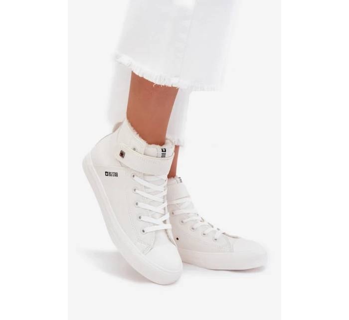 Zateplené Kožené Tenisky BIG STAR V274541FW Bílé Zateplené Kožené Tenisky BIG STAR V274541FW Bílé