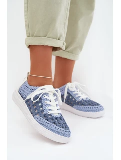 Kožené dámské polobotky D&A GR61-5951 modré