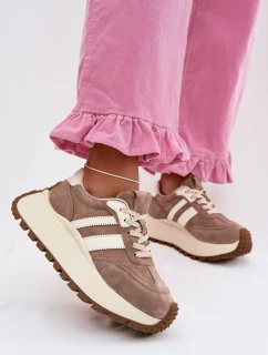 z semiše na masivní platformě  Béžové model 22031733 - D&A