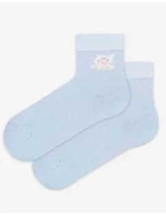 TENKÉ PONOŽKY BARVA 6-11 LET DÍVKY LEVANDULOVÁ 30-32