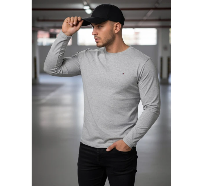 Pánské šedé tričko s dlouhým rukávem Dstreet model 21963473 - FashionStreet