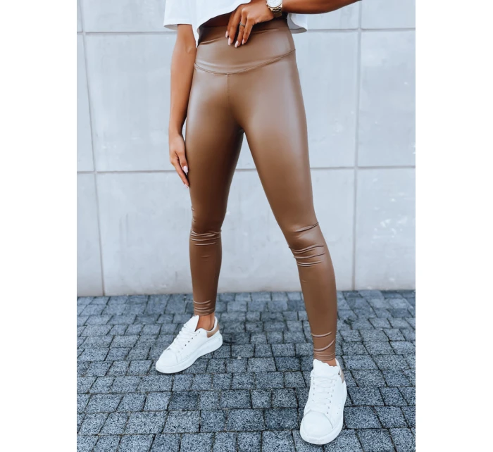 Dámské voskované legíny camel Dstreet model 21970787 - FashionStreet