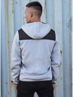 Pánská přechodná prošívaná bunda s kapucí šedá TX4862