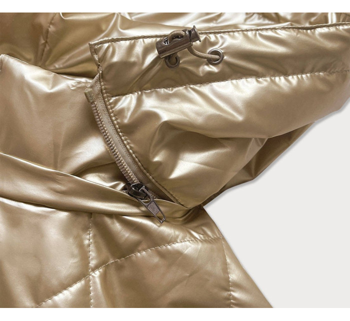 Zlatá dámská lesklá bunda model 16149233 - 6&8 Fashion