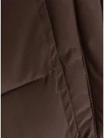 Hnědá dámská zimní bunda s kožešinovou podšívkou model 21246507 - LHD