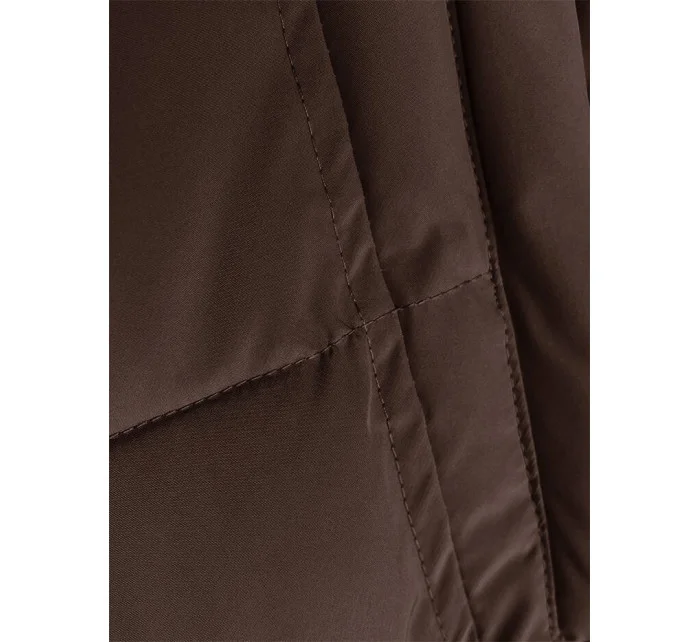 Hnědá dámská zimní bunda s kožešinovou podšívkou model 21246507 - LHD