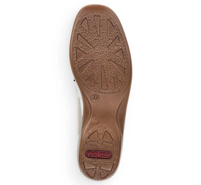 Rieker W RKR442B bílá ažurová kožená polobotka