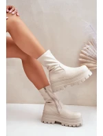 Boty Na Masivní Platformě Světle Béžové model 21679189 - Boto Boty Na Masivní Platformě Světle Béžové model 21679189 - Boto