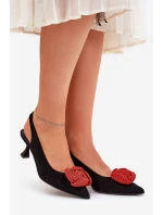 elegantní lodičky na jehlovém podpatku  černé model 21686766 - CheBello