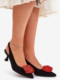 elegantní lodičky na jehlovém podpatku  černé model 21686766 - CheBello