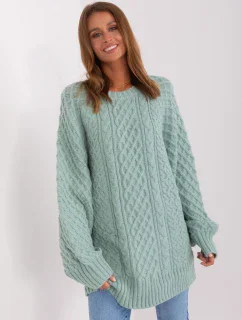 Sweter AT SW  mietowy model 18895582 - FPrice