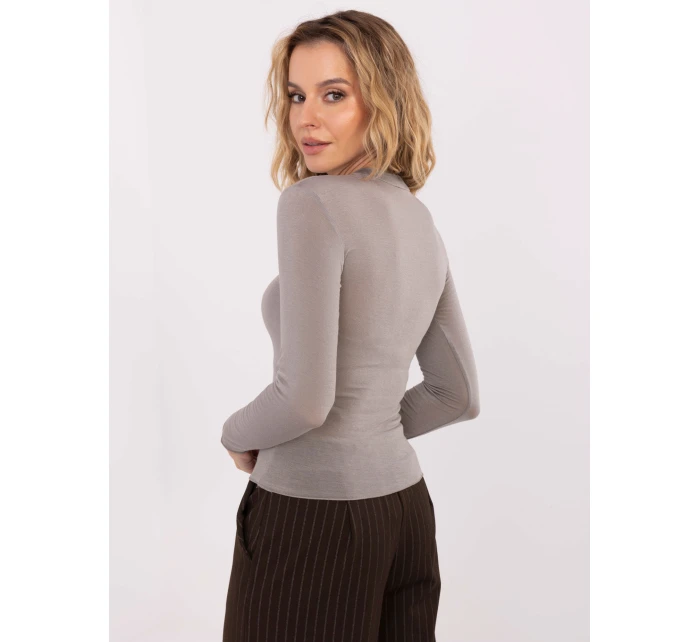 Bluzka IT BZ model 21757356 ciemny bezowy - FPrice Bluzka IT BZ model 21757356 ciemny bezowy - FPrice