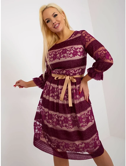 Dámské šaty LK SK fialová model 18018745 - FPrice Dámské šaty LK SK fialová model 18018745 - FPrice