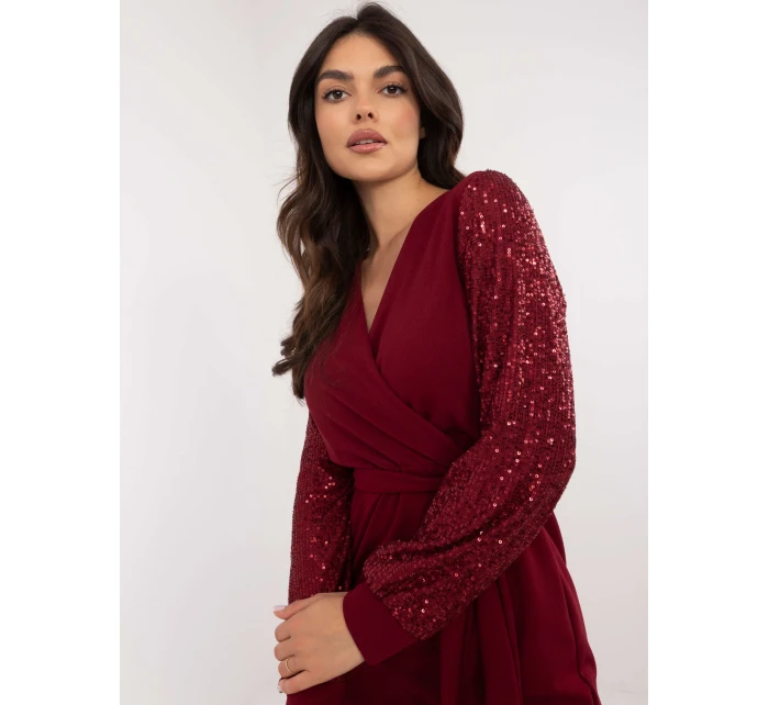 Šaty MI SK model 20619226 bordó - FPrice