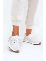 Dámské kožené lehké polobotky Artiker – bílé