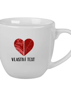 Personalizovaný keramický hrnek 400 ml - dvě mapy jako srdce