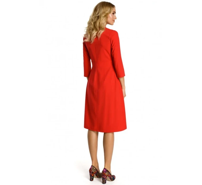 Šaty se skříňkovým záhybem M335 královská modř - Moe