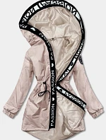 Béžová dámská oversize bunda parka (B8080-51)