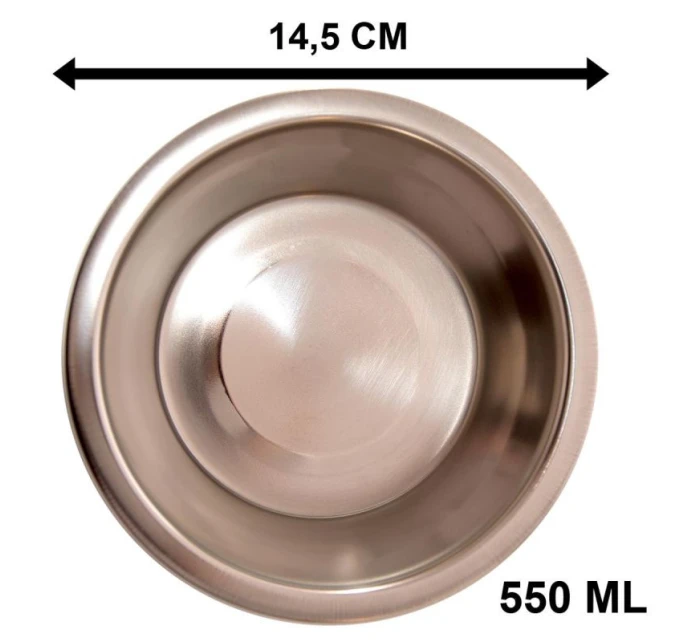 Nádoba pro psy a kočky z nerezové oceli 2x550ML