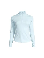 Dámské tričko CASALL Serene Half Zip Long Sleeve, modrá barva