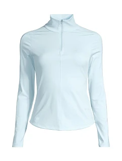 Dámské tričko CASALL Serene Half Zip Long Sleeve, modrá barva