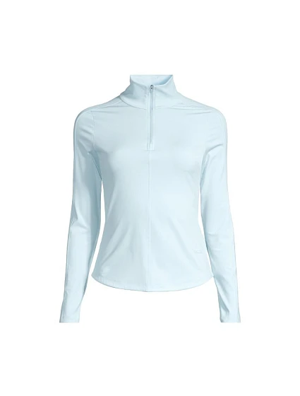Dámské tričko CASALL Serene Half Zip Long Sleeve, modrá barva