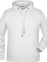 Daiber 8024 Pánská raglánová mikina s kapucí 02.8024 white