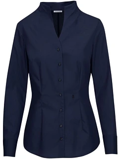 Seidensticker Chalice Blouse Slim LSL Popelínová halenka s dlouhým rukávem 78.1182 navy