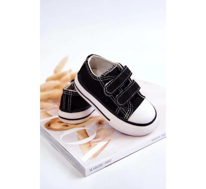 Dětské tenisky na suchý zip Černá Bernie Dětské tenisky na suchý zip Černá Bernie