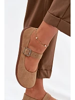Baleríny Barefoot z přírodního semiše model 22069732 béžové - Zazoo