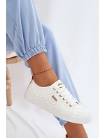 Dámské tenisky s krajkou model 22102739 Bílé - Lee Cooper Dámské tenisky s krajkou model 22102739 Bílé - Lee Cooper