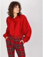 Košile DHJ KS model 21485641 tmavě červená - FPrice Košile DHJ KS model 21485641 tmavě červená - FPrice