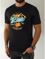 Pánské tričko s potiskem černé Dstreet RX5400 Pánské tričko s potiskem černé Dstreet RX5400