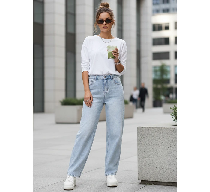 Dámské džíny baggy fit volného střihu modré FashionStreet UY2925