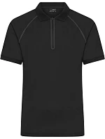 Daiber JN 1308 Pánské piqué polo se zipem 02.1308 black/black Daiber JN 1308 Pánské piqué polo se zipem 02.1308 black/black
