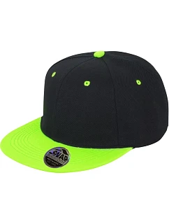 Result Headwear RC 082X 6 panelová kšiltovka s plochým kšiltem 28.082X black/lime