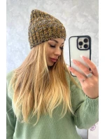 Veselá fleecová čepice K225 black+mustard Veselá fleecová čepice K225 black+mustard