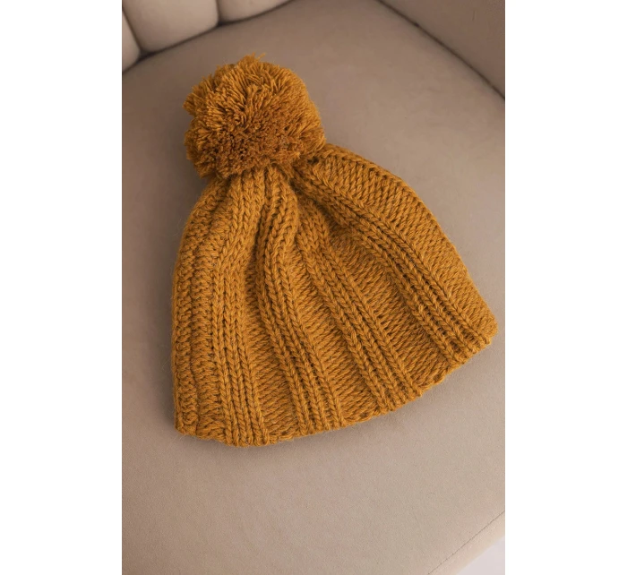 Čepice s fleecem Idalia K284 hořčicová Čepice s fleecem Idalia K284 hořčicová