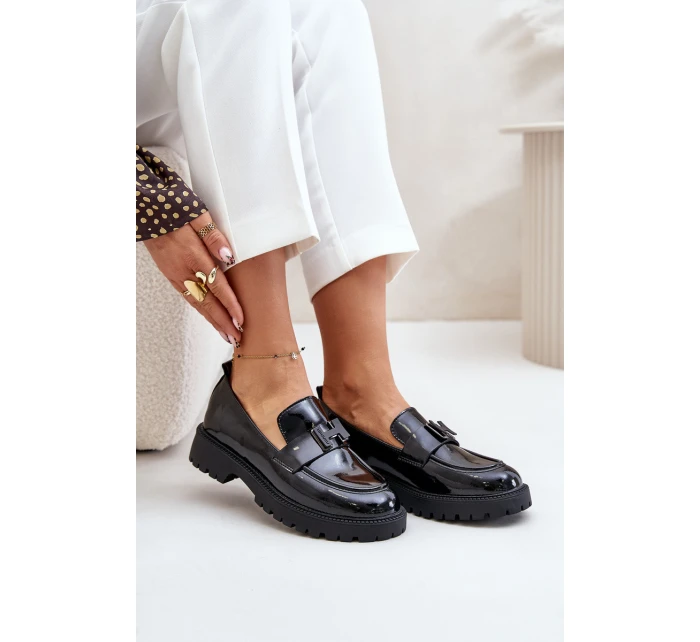 Lakované Dámské Mokasíny Vinceza 62187 Černé Lakované Dámské Mokasíny Vinceza 62187 Černé