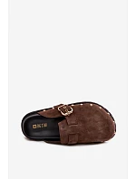 z semiše na platformě s a přezkou Big Star Čokoládové model 22100931 - Big Star Shoes z semiše na platformě s a přezkou Big Star Čokoládové model 22100931 - Big Star Shoes