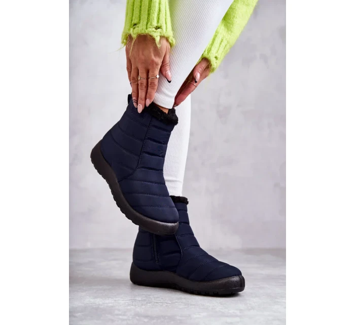 Dámské tmavě modré teplé sněhule Mezyss Dámské tmavě modré teplé sněhule Mezyss