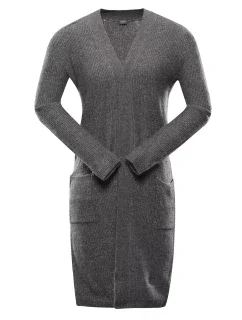 Dlouhý dámský svetr nax NAX HOXA smoked pearl