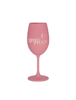 SPOLUPIČKY - růžová sklenice na víno 350 ml SPOLUPIČKY - růžová sklenice na víno 350 ml