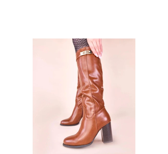 Kozačky na podpatku  model 221035 Solea