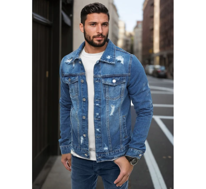 Pánská džínová bunda modrá Dstreet TX3633 Pánská džínová bunda modrá Dstreet TX3633