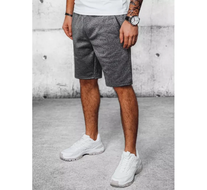 Pánské tmavě šedé teplákové šortky Dstreet SX2190 Pánské tmavě šedé teplákové šortky Dstreet SX2190