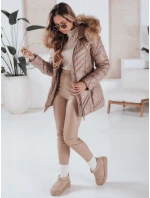 Dámská prošívaná zimní bunda SOLARIS cappuccino FashionStreet TY4010