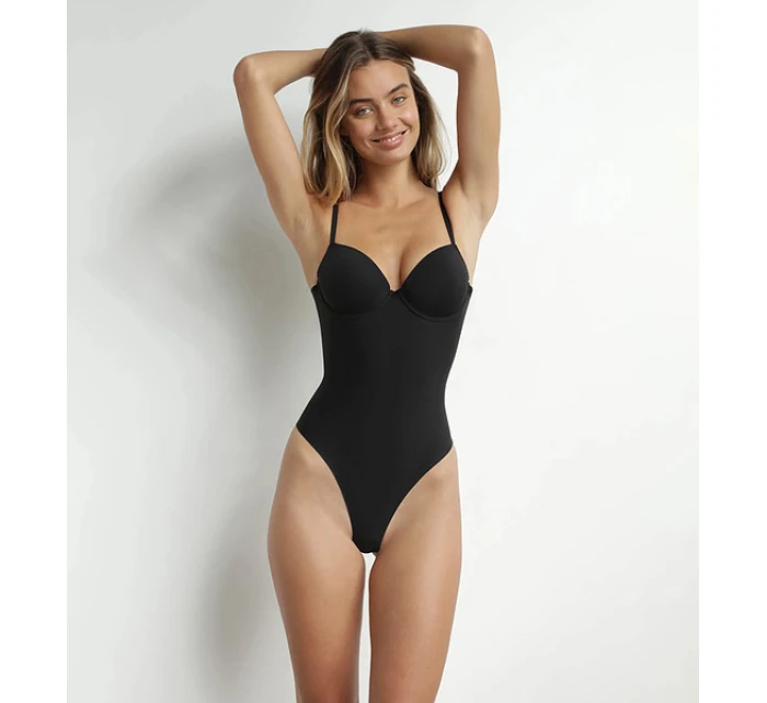 Dámské body s kosticemi a  košíčky PADDED THONG  černá model 21738316 - DIM
