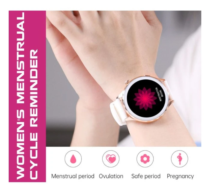 Dámské chytré hodinky Silver + Black Strap model 21804965 - RUBICON Dámské chytré hodinky Silver + Black Strap model 21804965 - RUBICON